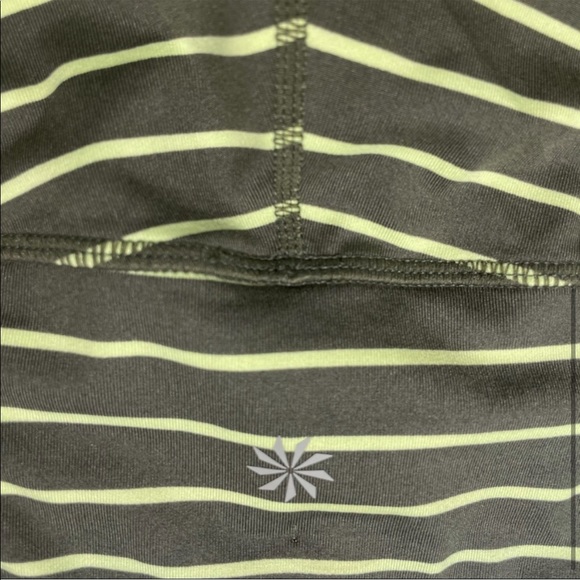 Athleta Chaturanga Striped Capri - green/yellow - Picture 3 of 7